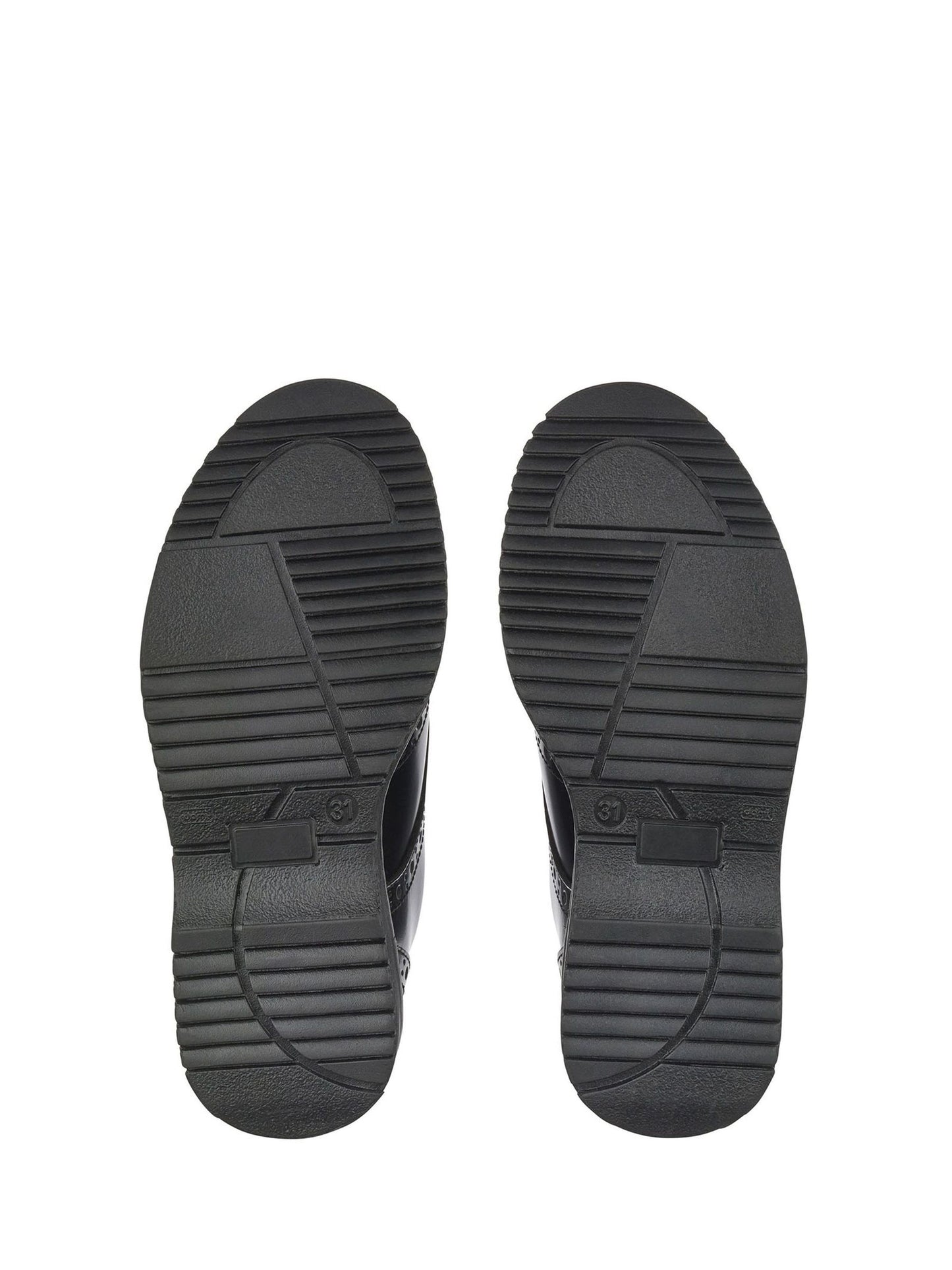 Start Rite Black Wide Fit Leather Impulsive Chunky Brogue Lace Up Stitch Down School Shoes image 8
