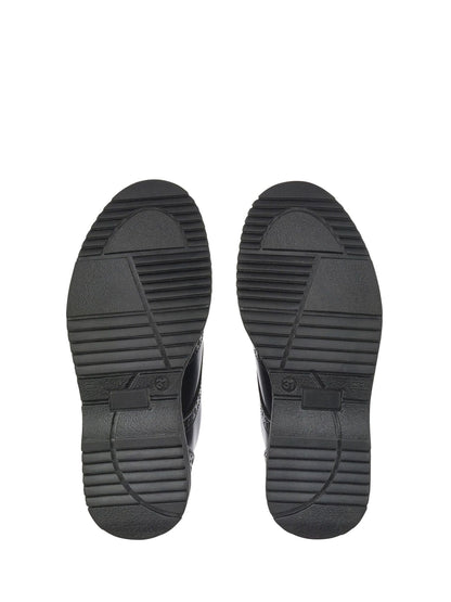 Start Rite Black Wide Fit Leather Impulsive Chunky Brogue Lace Up Stitch Down School Shoes image 8