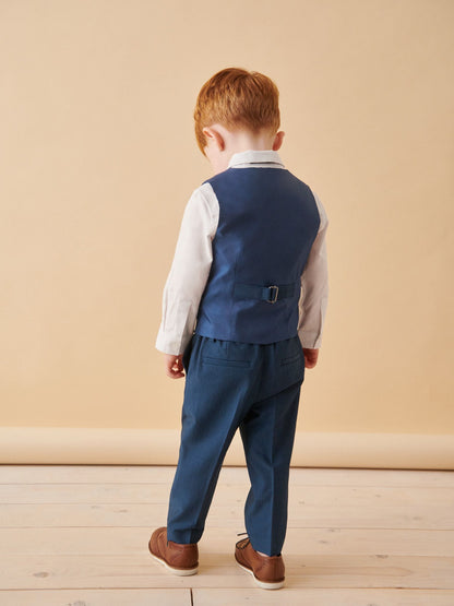 Dsiney Kidz - Blue Waistcoat, Shirt & Trouser Set Waistcoat, Shirt, Trousers & Bowtie Set (3mths-9yrs) image 2