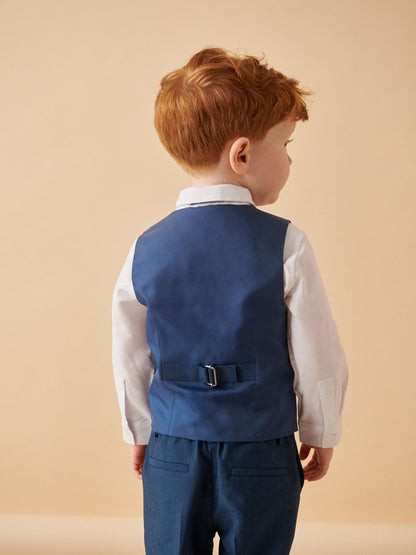 Dsiney Kidz - Blue Waistcoat, Shirt & Trouser Set Waistcoat, Shirt, Trousers & Bowtie Set (3mths-9yrs) image 3