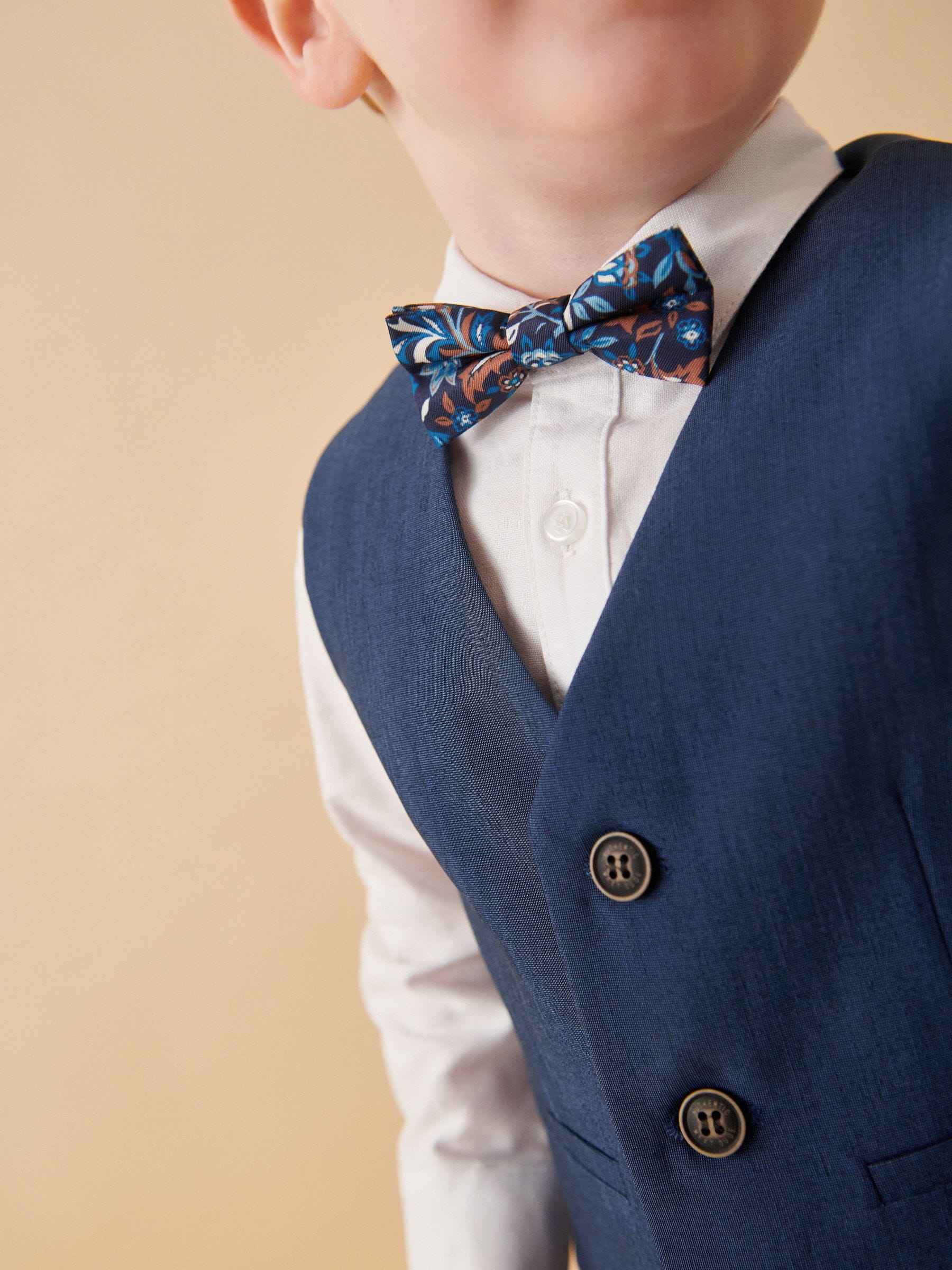 Dsiney Kidz - Blue Waistcoat, Shirt & Trouser Set Waistcoat, Shirt, Trousers & Bowtie Set (3mths-9yrs) image 5