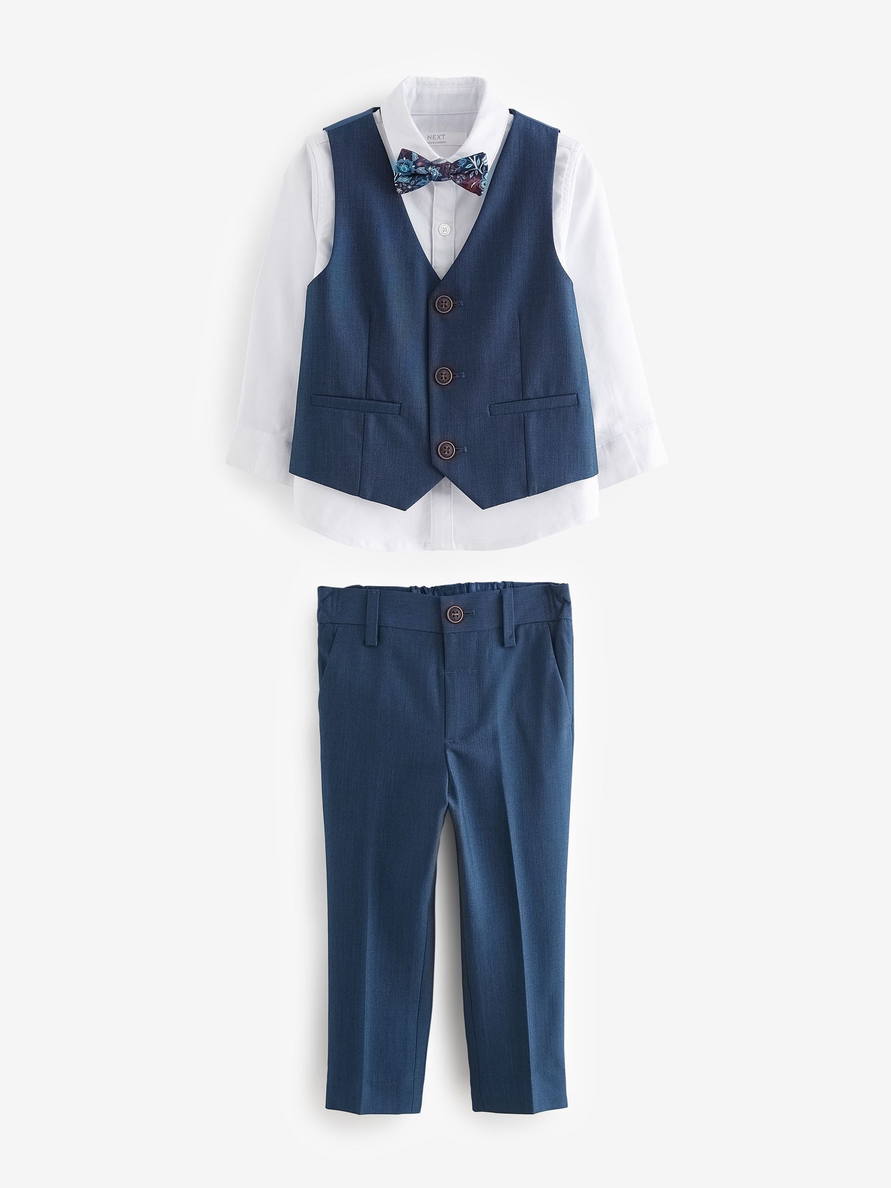 Dsiney Kidz - Blue Waistcoat, Shirt & Trouser Set Waistcoat, Shirt, Trousers & Bowtie Set (3mths-9yrs) image 6