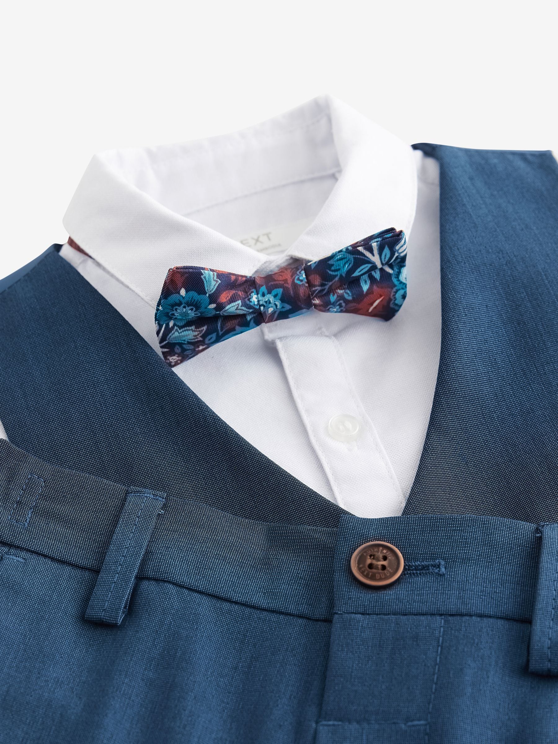 Dsiney Kidz - Blue Waistcoat, Shirt & Trouser Set Waistcoat, Shirt, Trousers & Bowtie Set (3mths-9yrs) image 8