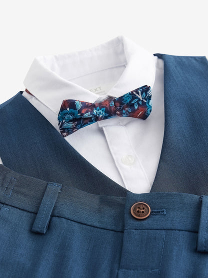Dsiney Kidz - Blue Waistcoat, Shirt & Trouser Set Waistcoat, Shirt, Trousers & Bowtie Set (3mths-9yrs) image 8