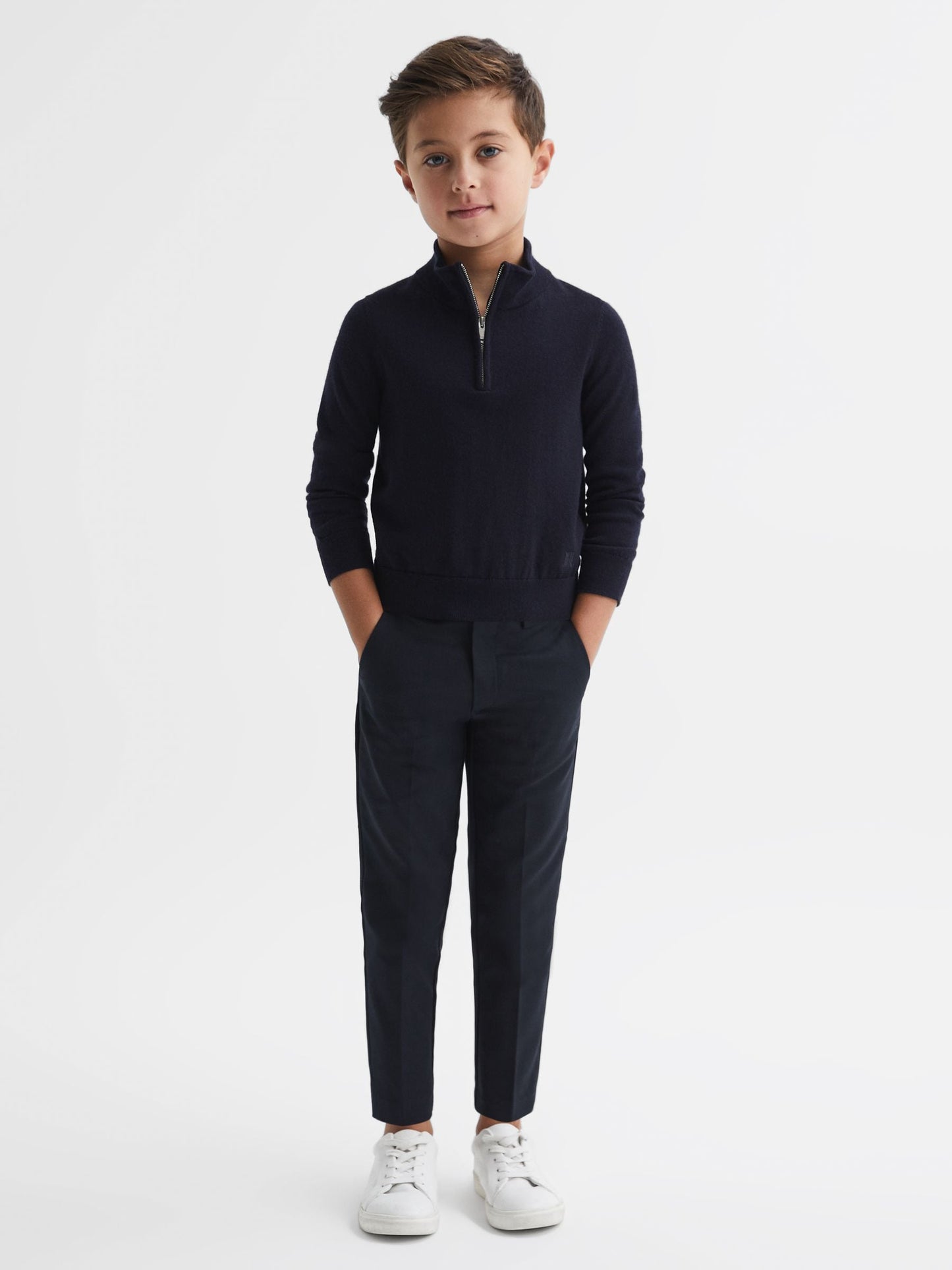 Reiss Navy Eastbury 3-9 yrs Slim Fit Chinos image 1