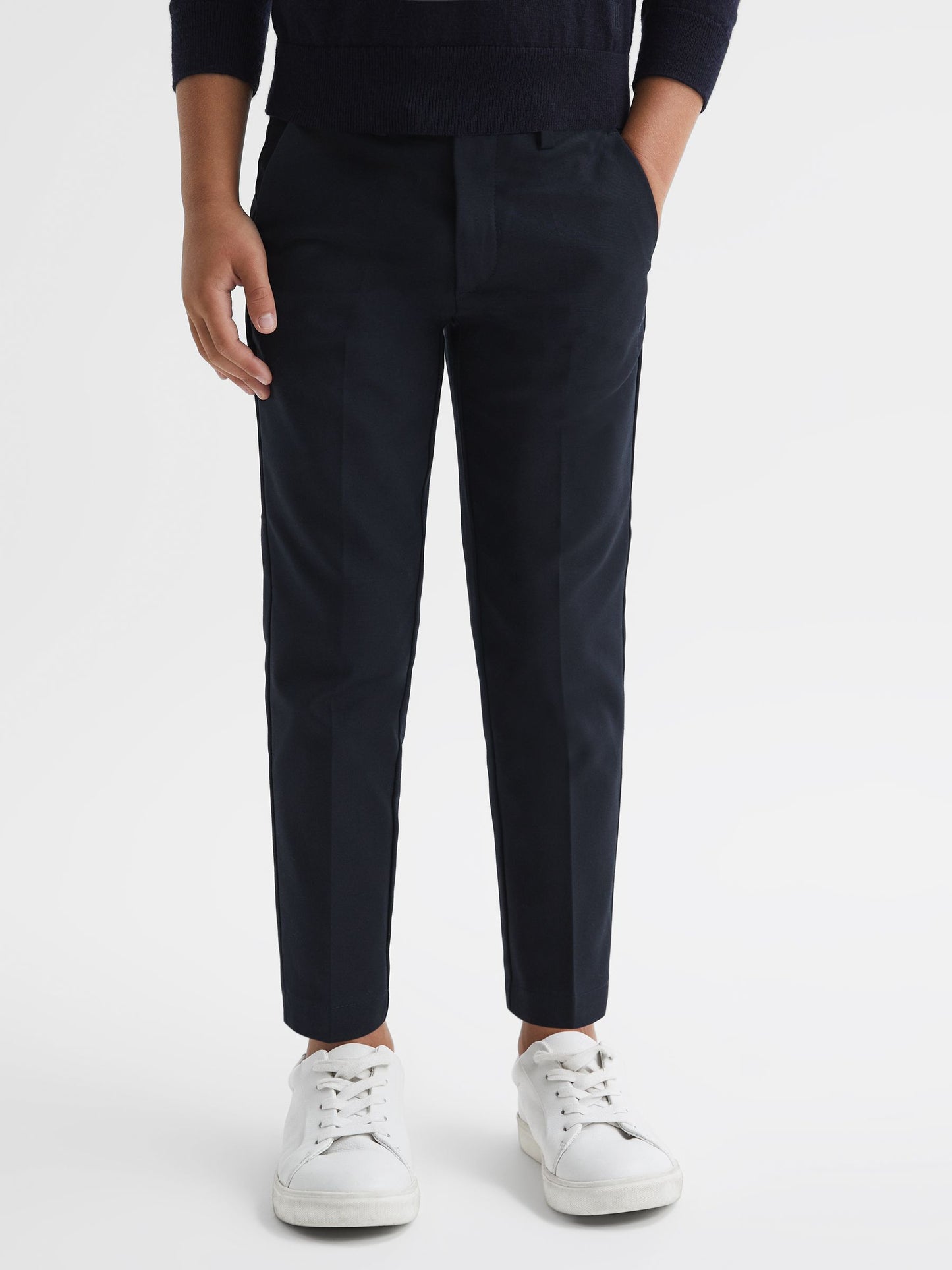 Reiss Navy Eastbury 3-9 yrs Slim Fit Chinos image 3