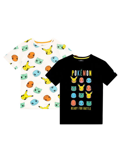 Dsiney Kidz - Character Green Pokémon 2 Multipack Short Sleeve 100% Cotton T-Shirt image 1