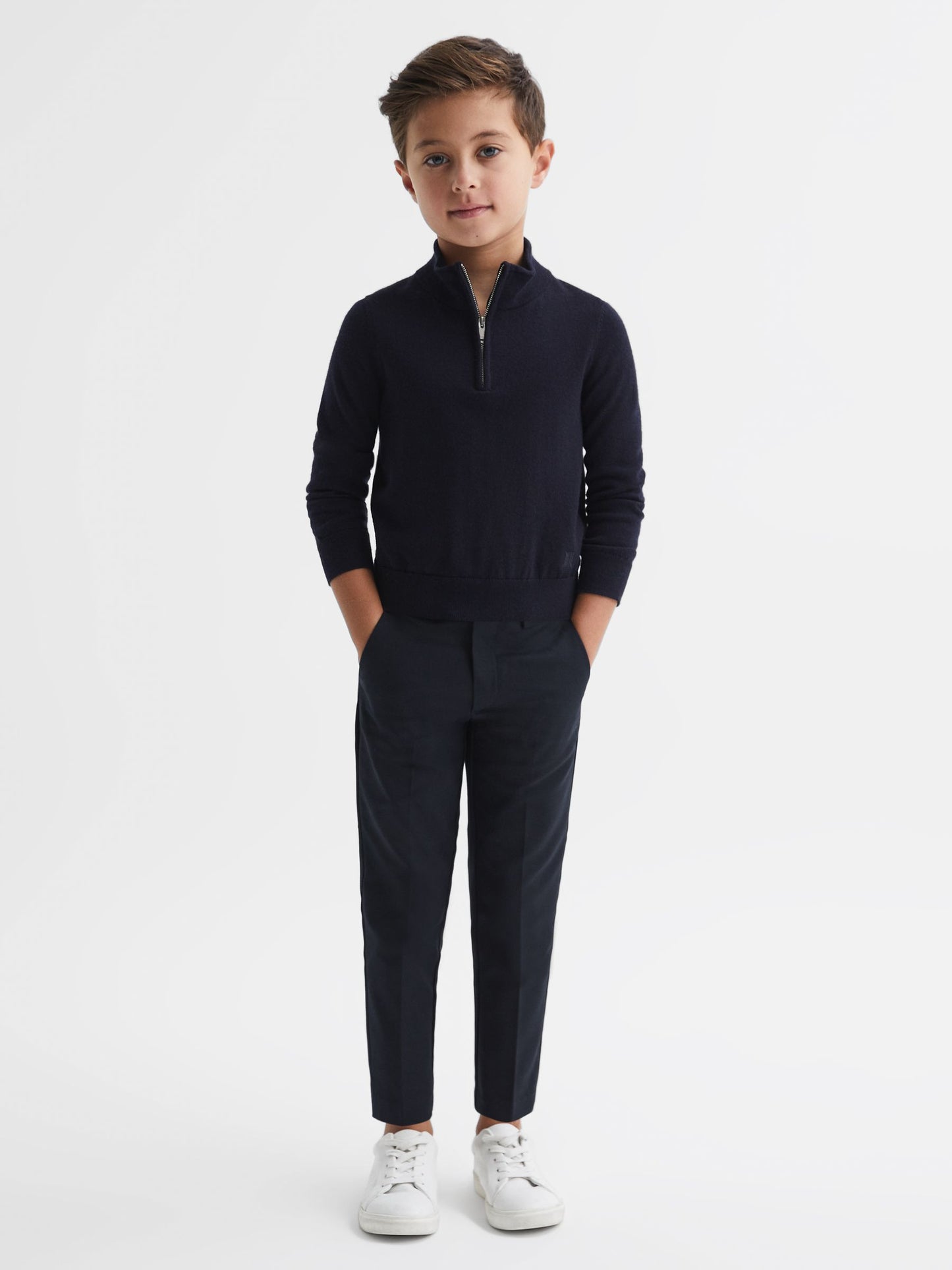 Reiss Navy Eastbury Slim Fit Chinos image 3
