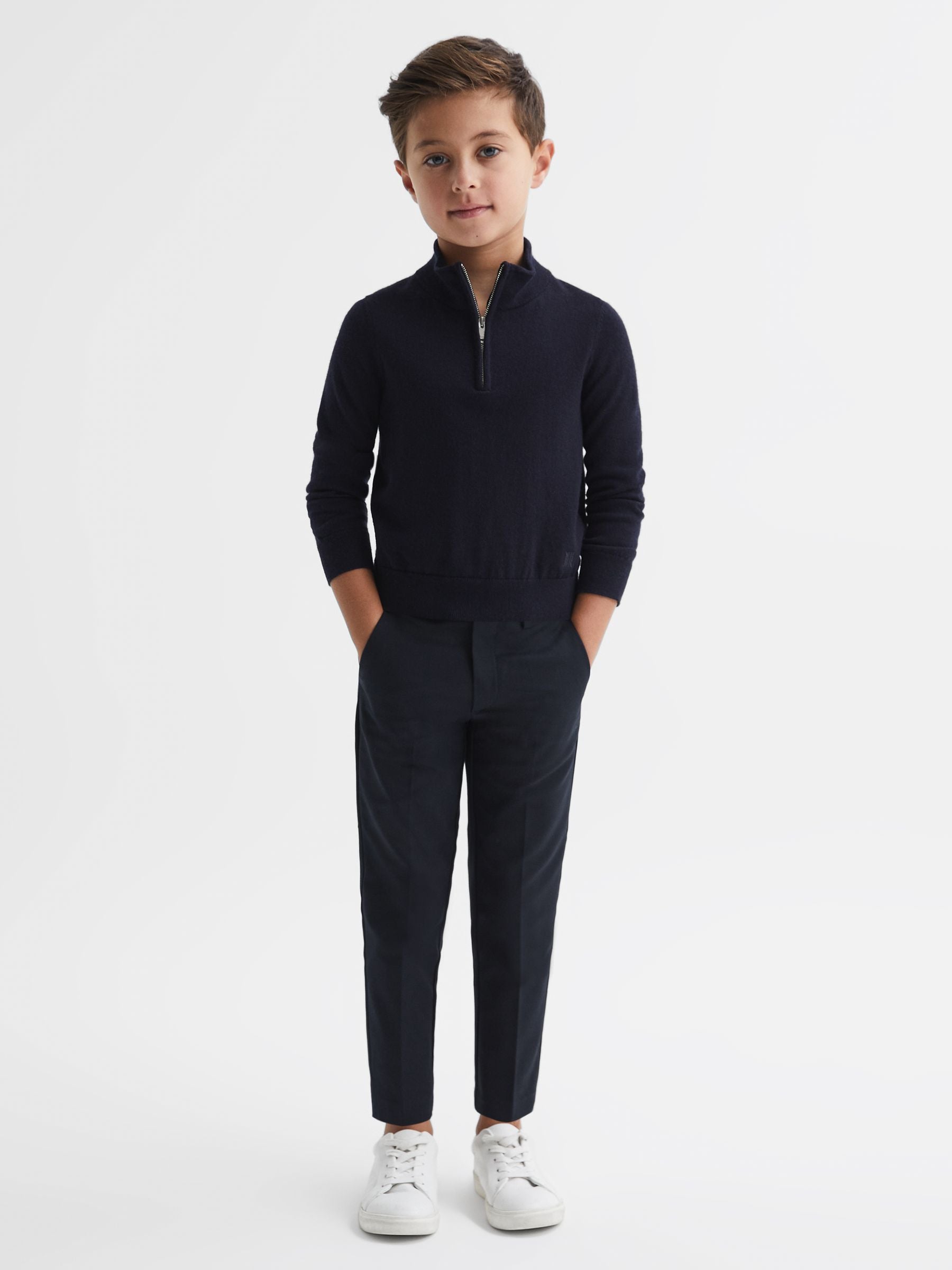 Reiss Navy Eastbury Slim Fit Chinos image 3