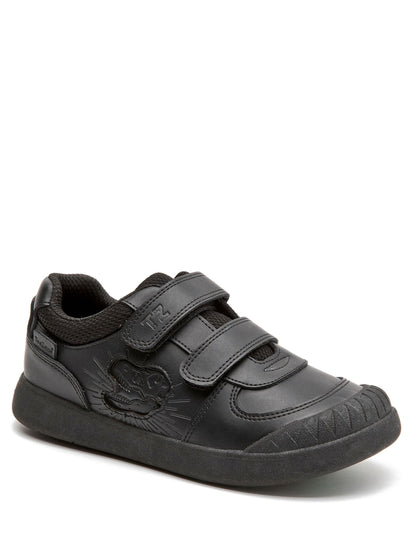 Toezone Black Noah Black Rip Tape Dinosaur Character School Shoes image 4