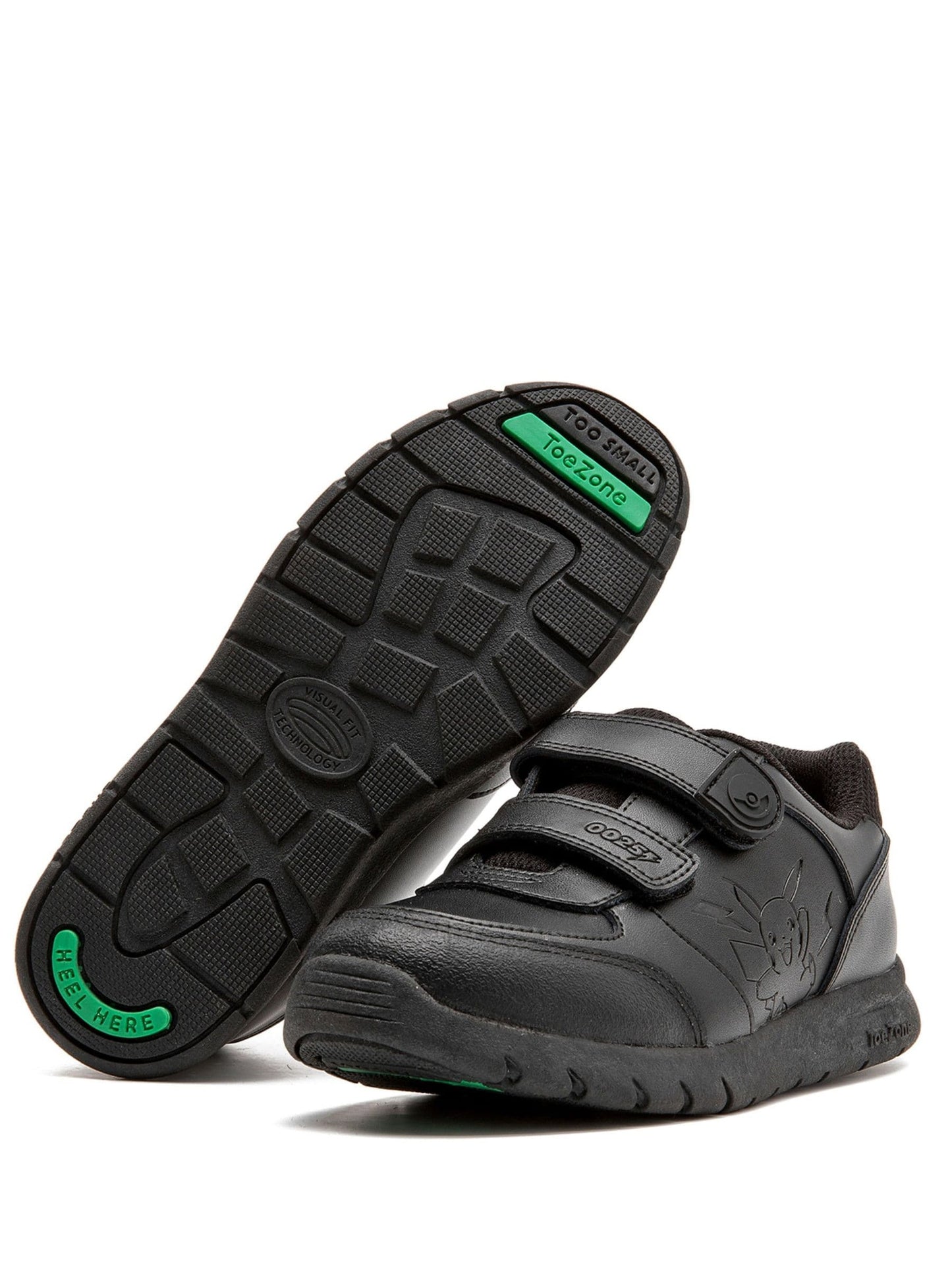 Toezone Black Pokemon Character Rip Tape School Shoes image 5