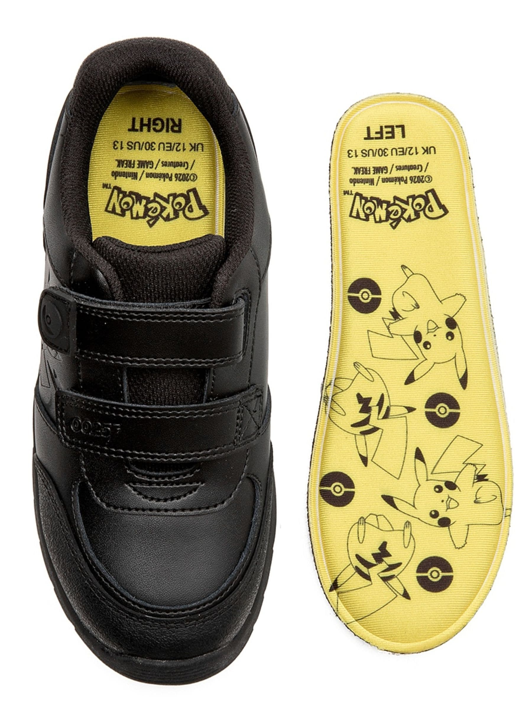 Toezone Black Pokemon Character Rip Tape School Shoes image 7
