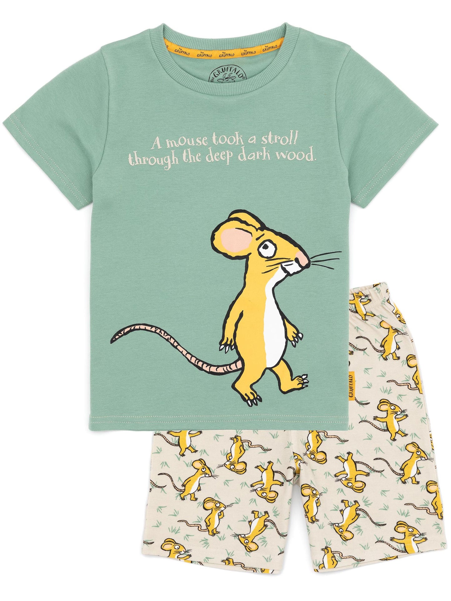 Dsiney Kidz - Vanilla Underground Green Gruffalo Kids Shorts Pyjamas 2 Pack Set image 2