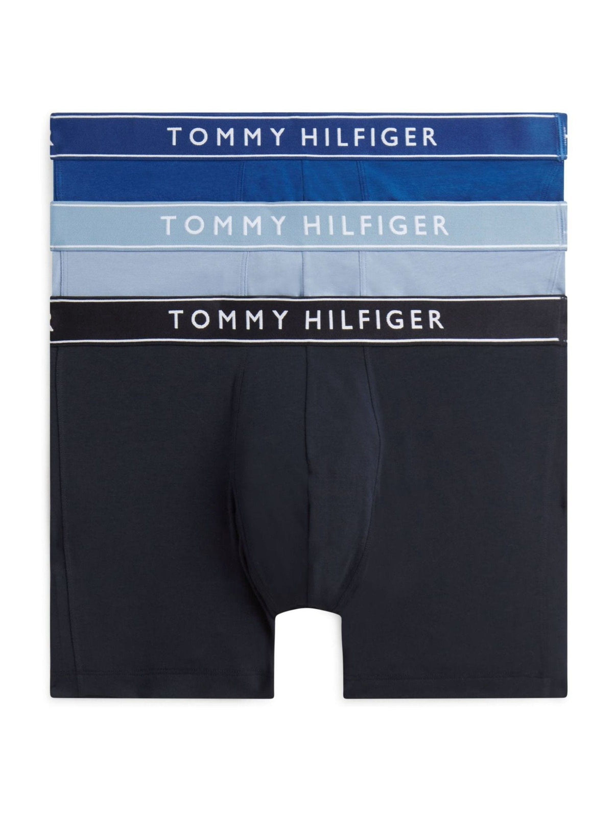 Dsiney Kidz - Tommy Hilfiger Blue Essential Logo Waistband Boxer Briefs 3 Pack image 1