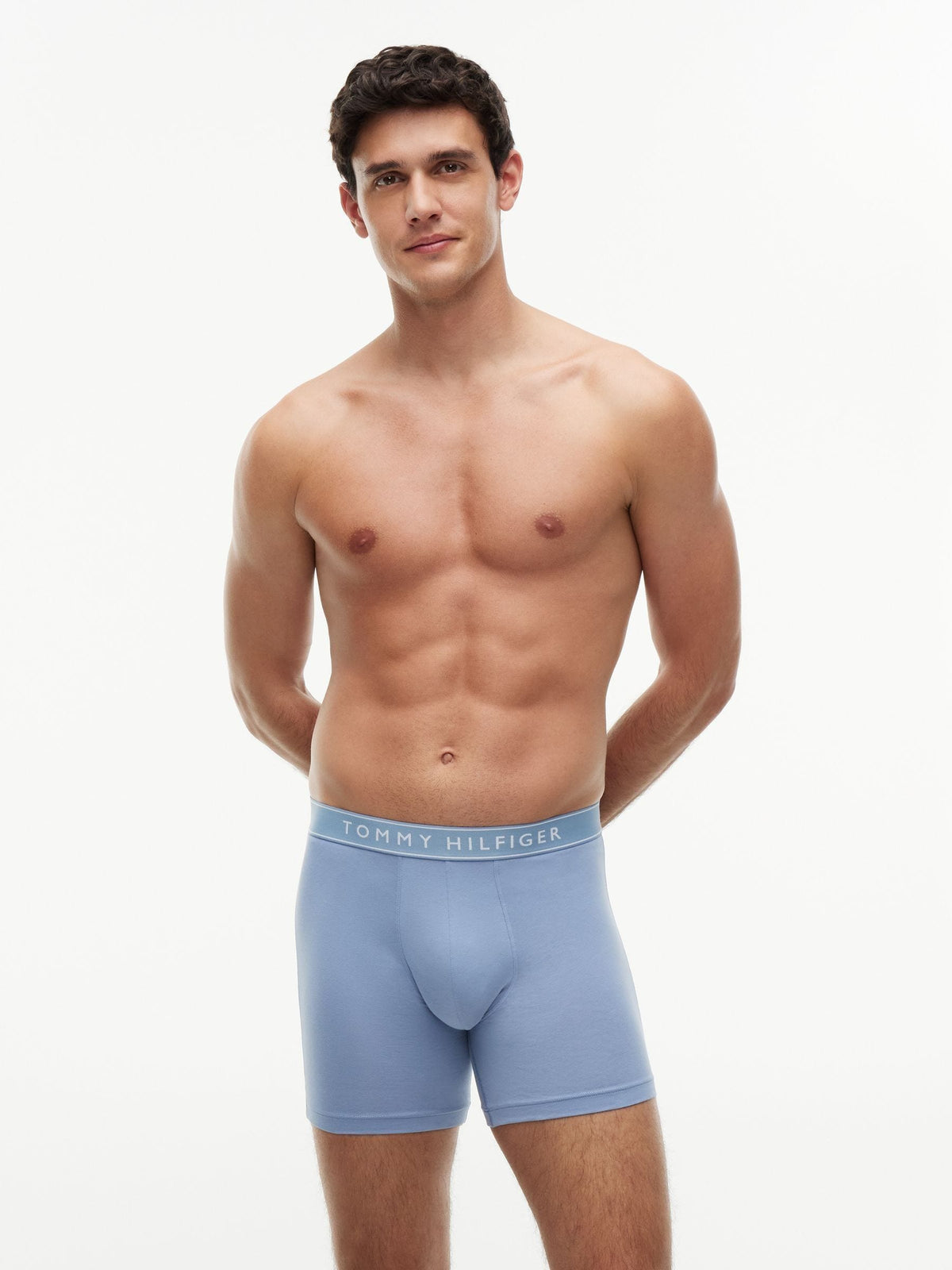 Dsiney Kidz - Tommy Hilfiger Blue Essential Logo Waistband Boxer Briefs 3 Pack image 3