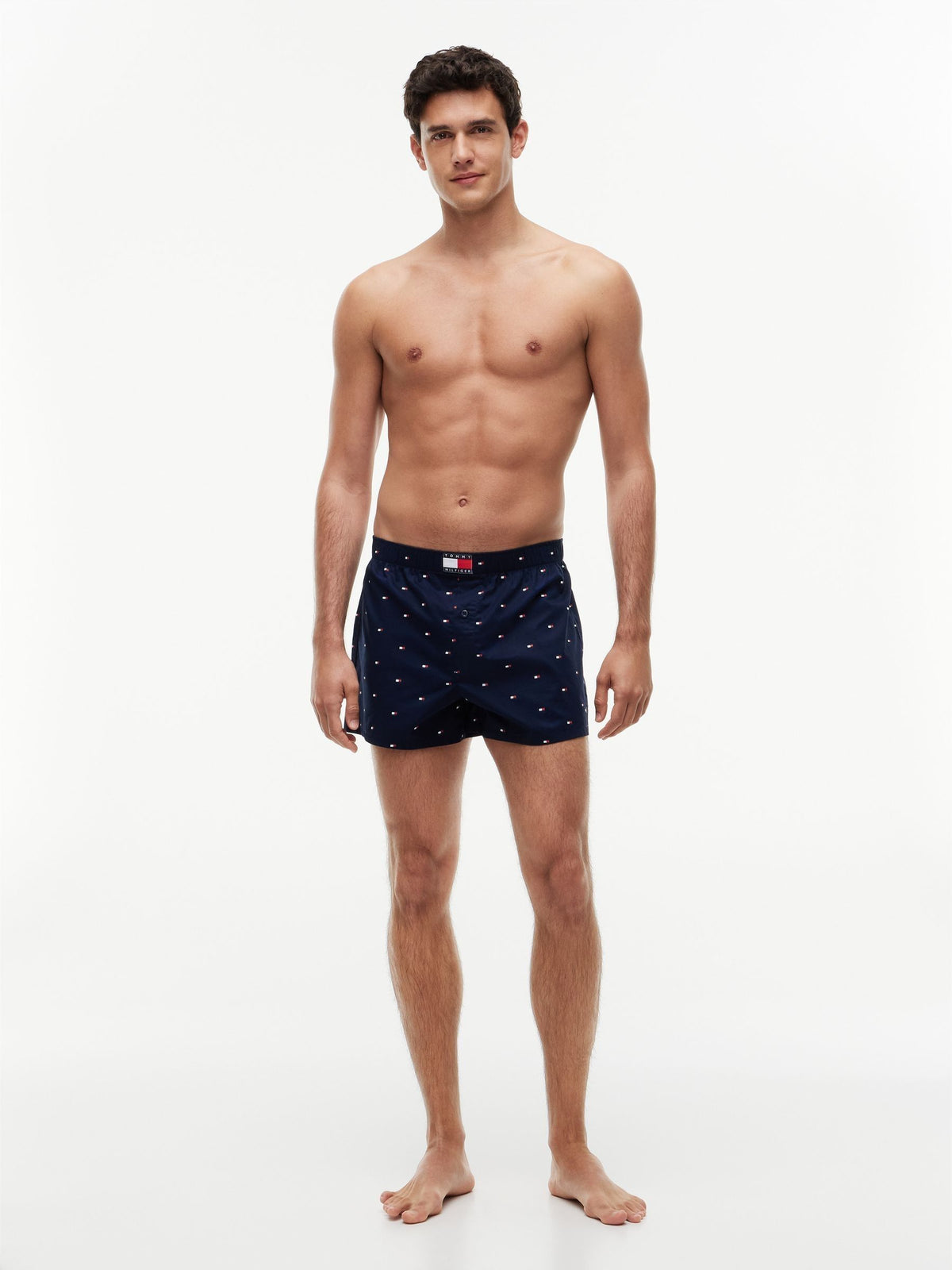 Dsiney Kidz - Tommy Hilfiger Blue Heritage Print Woven Boxer Shorts 3 Pack image 4