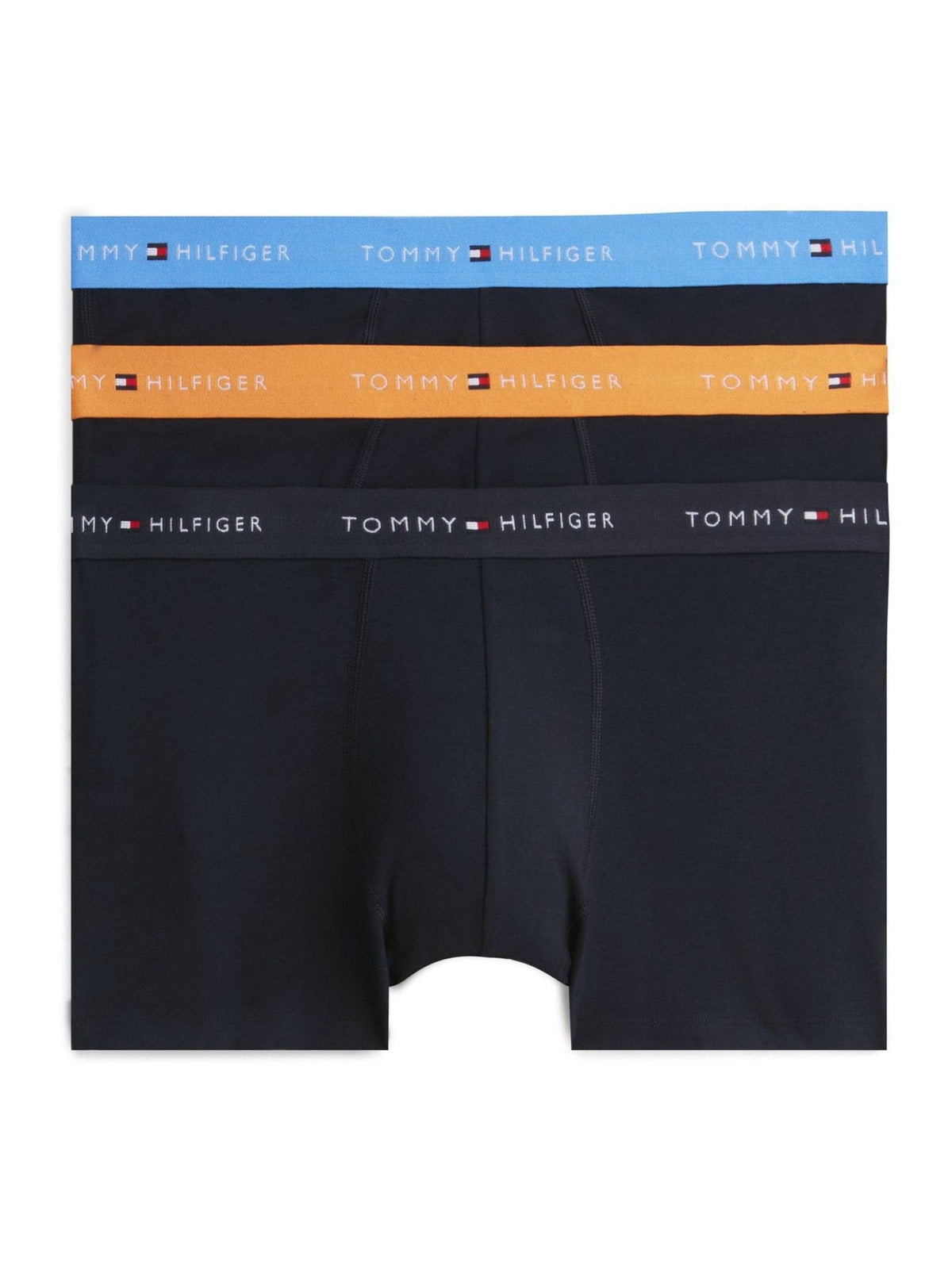 Dsiney Kidz - Tommy Hilfiger Orange Signature Logo Contrast Waistband Trunks 3 Pack image 1