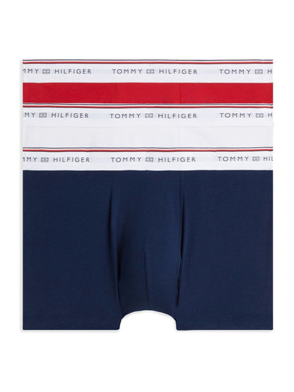 Dsiney Kidz - Tommy Hilfiger Red Global Stripe Logo Waistband Trunks 3 Pack image 1