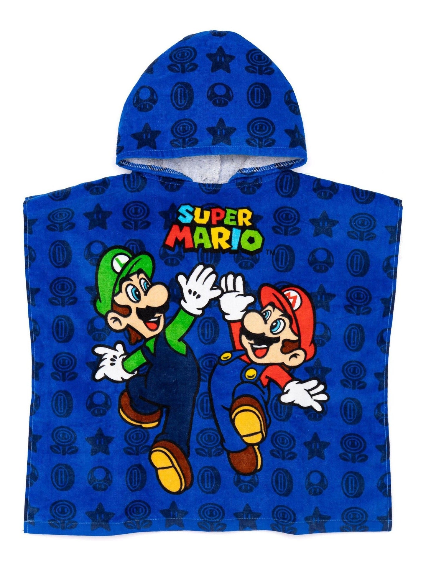 Vanilla Underground Blue Super Mario 100% Cotton Character Towel Poncho image 1