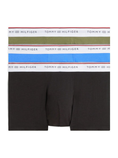 Dsiney Kidz - Tommy Hilfiger Black Global Stripe Logo Waistband Trunks 3 Pack image 1