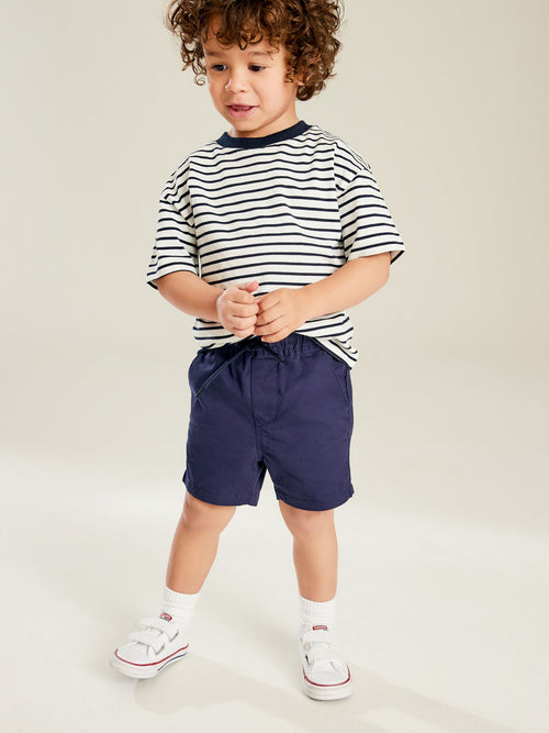 Navy Blue Pull On Shorts (3mths-7yrs) image 1
