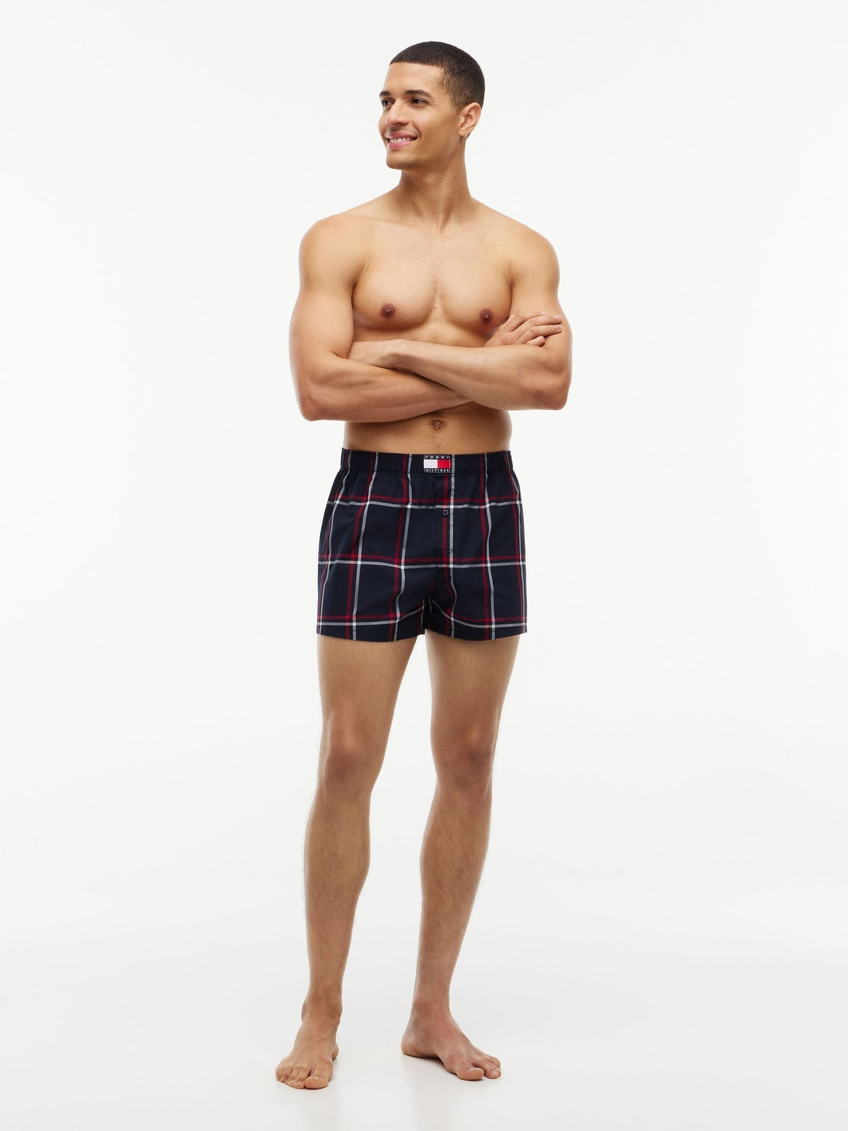 Dsiney Kidz - Tommy Hilfiger Red Heritage Print Woven Boxer Shorts 3 Pack image 4
