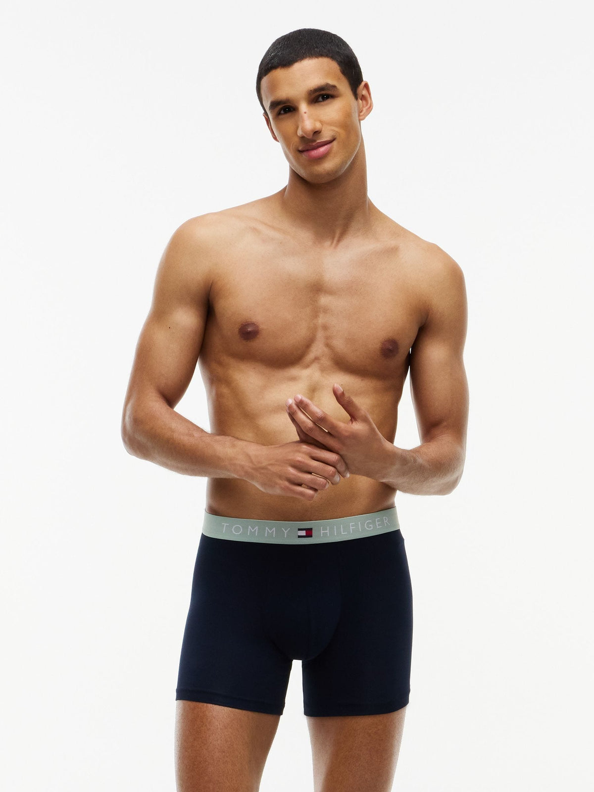 Dsiney Kidz - Tommy Hilfiger Blue TH Original Contrast Waistband Boxer Briefs 3-Pack image 2
