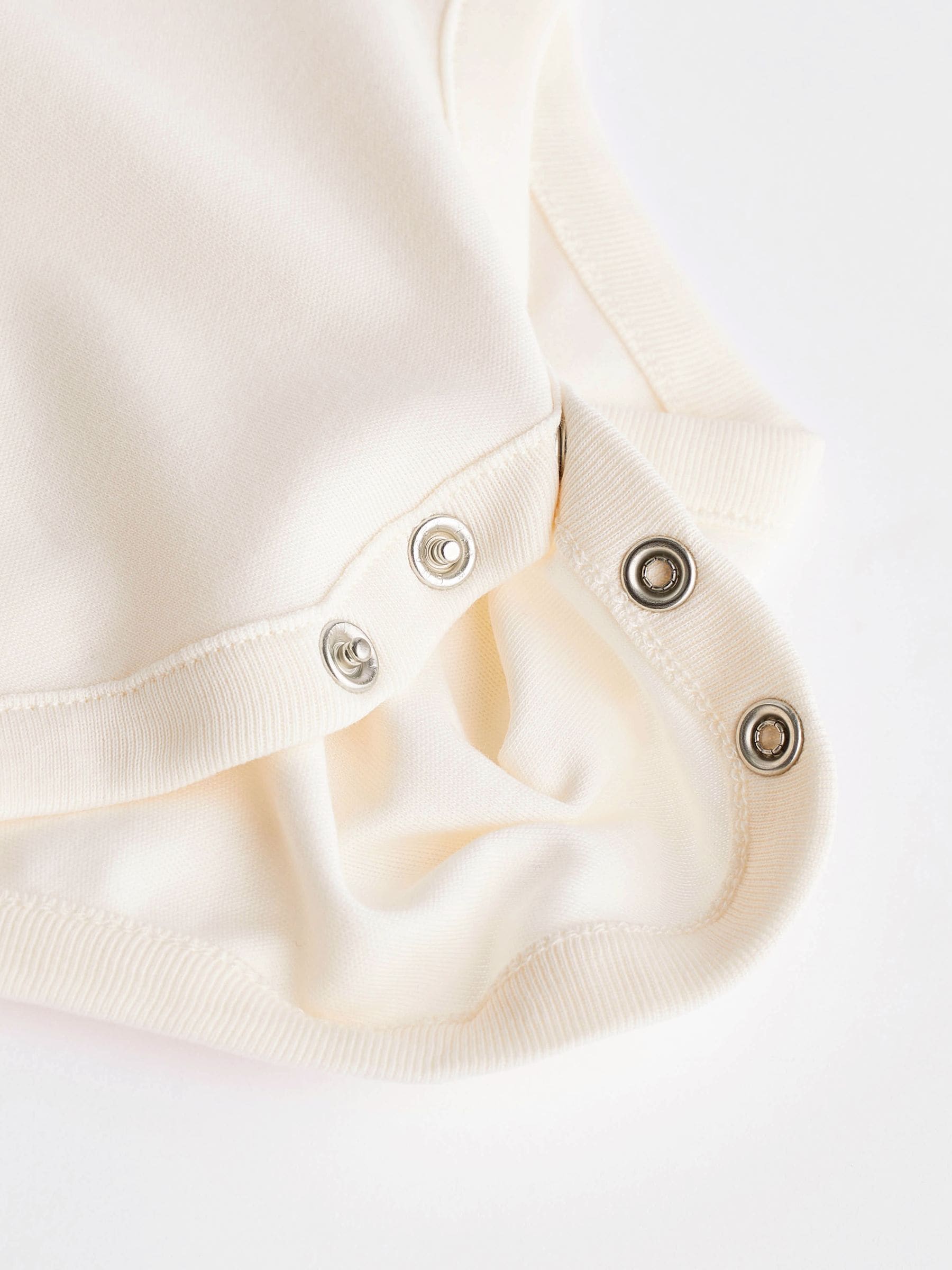 Cream Essential Baby Long Sleeve Bodysuits 5 Pack image 5