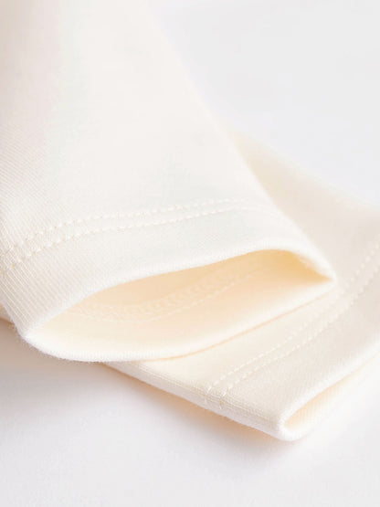 Cream Essential Baby Long Sleeve Bodysuits 5 Pack image 7