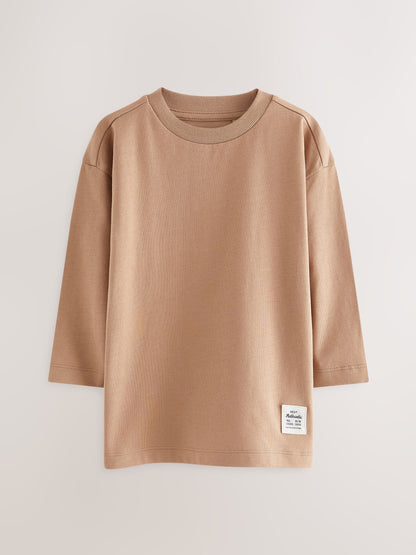 Multi Plain Long Sleeve T-Shirts 5 Pack (3mths-7yrs) image 8
