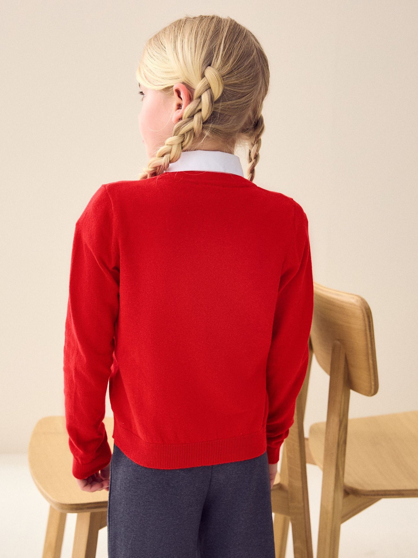 Dsiney Kidz - Red Cotton Rich Bow Pocket School Cardigan (3-16yrs) image 5
