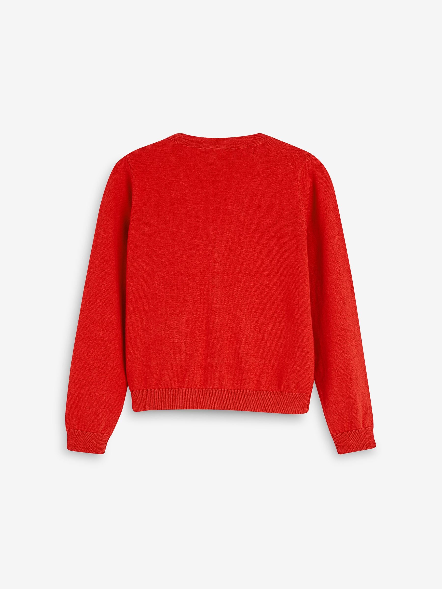 Dsiney Kidz - Red Cotton Rich Bow Pocket School Cardigan (3-16yrs) image 8