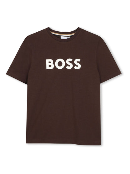 Dsiney Kidz - BOSS Brown Logo Short Sleeve T-Shirt image 1