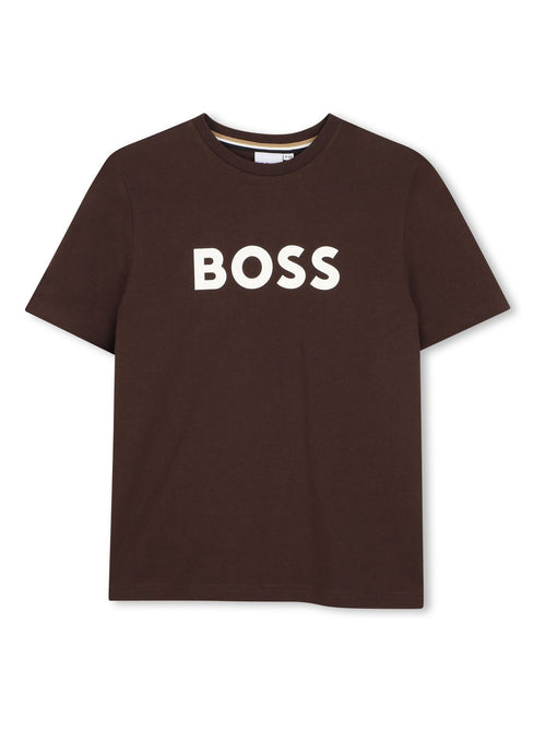 Dsiney Kidz - BOSS Brown Logo Short Sleeve T-Shirt image 1