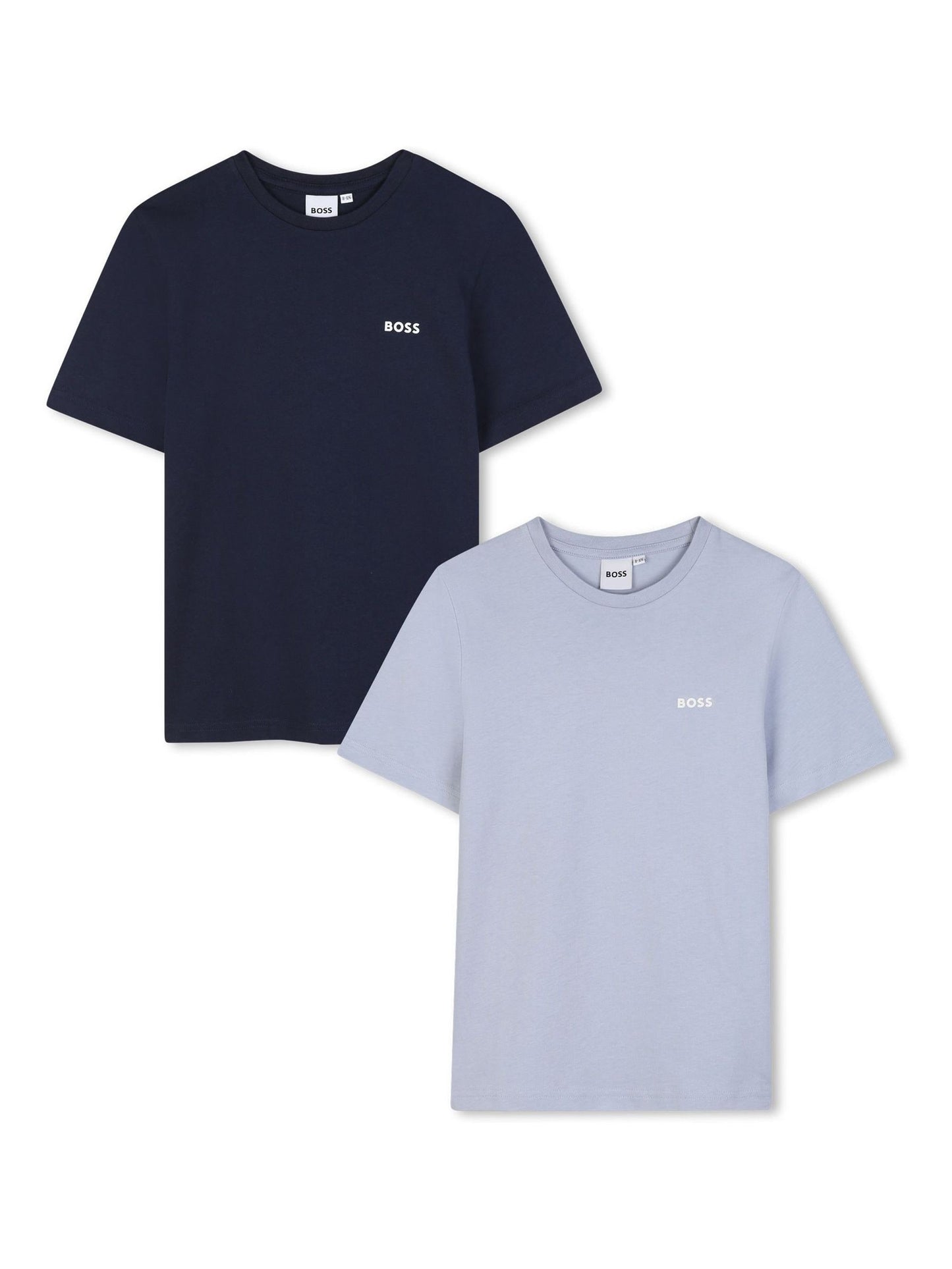 Dsiney Kidz - BOSS Navy Blue/Blue Chest Logo T-Shirts 2 Pack image 1