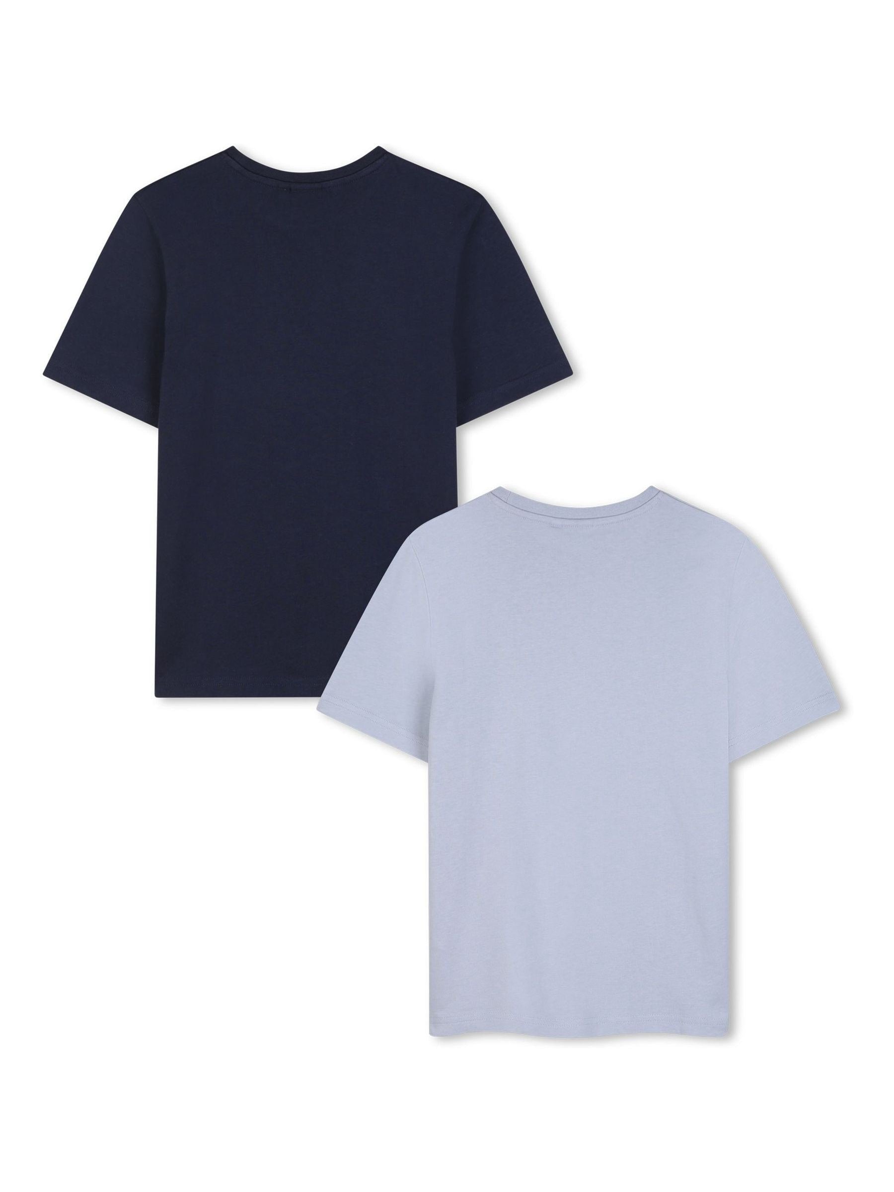Dsiney Kidz - BOSS Navy Blue/Blue Chest Logo T-Shirts 2 Pack image 2