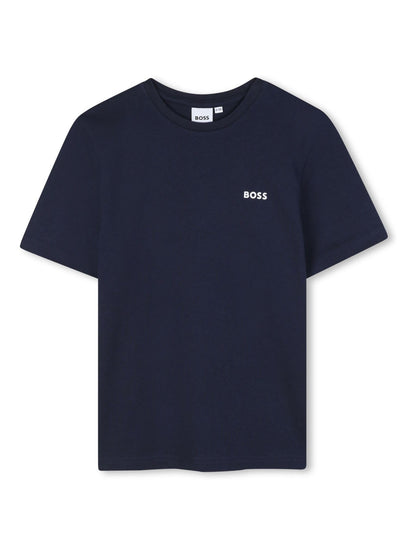 Dsiney Kidz - BOSS Navy Blue/Blue Chest Logo T-Shirts 2 Pack image 4