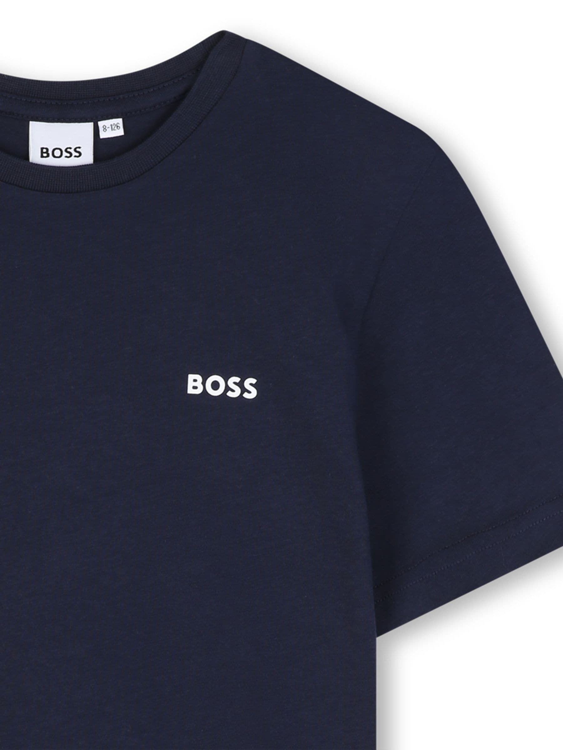 Dsiney Kidz - BOSS Navy Blue/Blue Chest Logo T-Shirts 2 Pack image 5