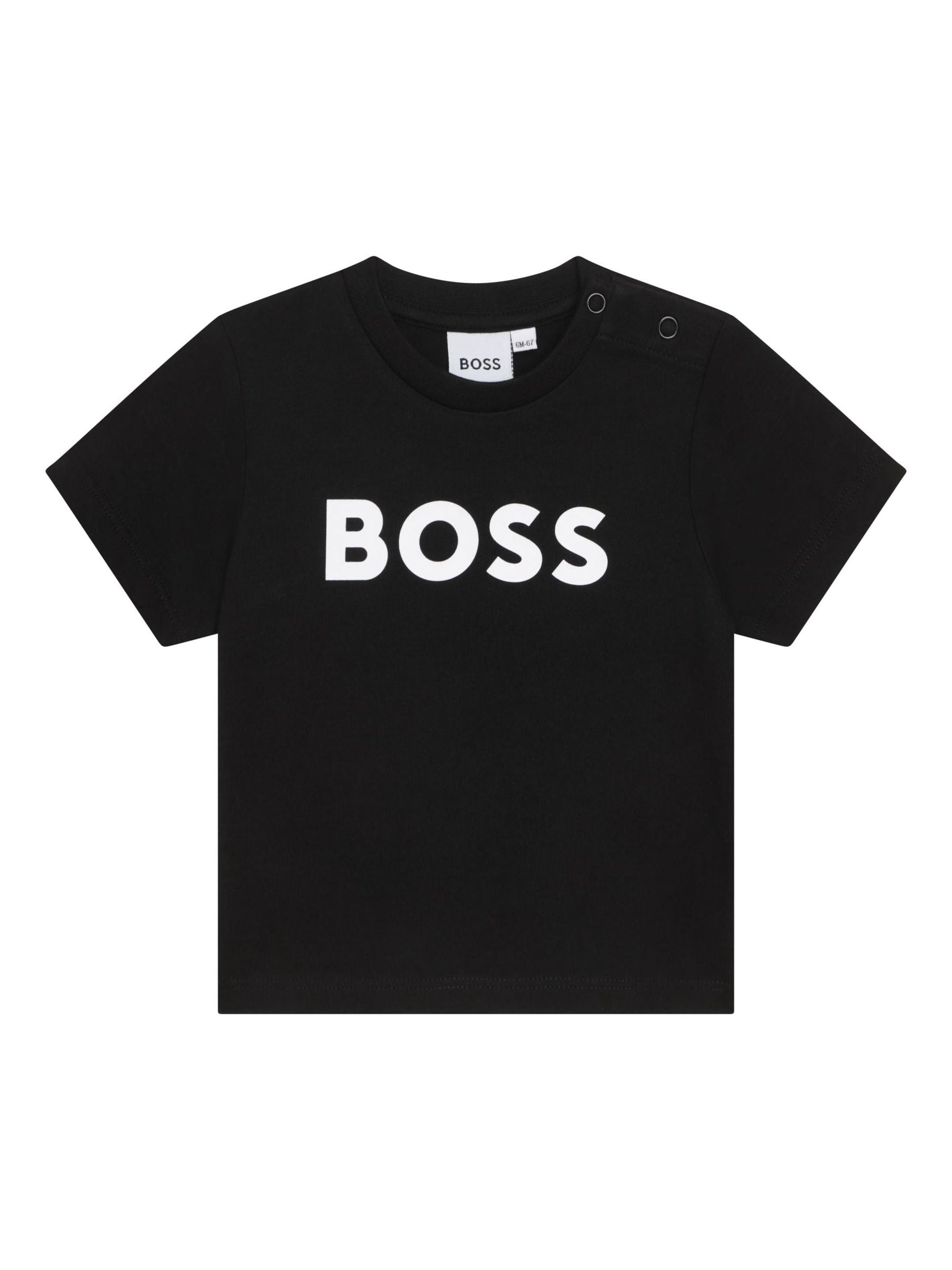 Dsiney Kidz - BOSS Black Cotton Jersey Short Sleeve T-Shirt image 1
