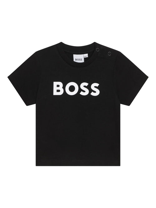Dsiney Kidz - BOSS Black Cotton Short Sleeve T-Shirt image 1