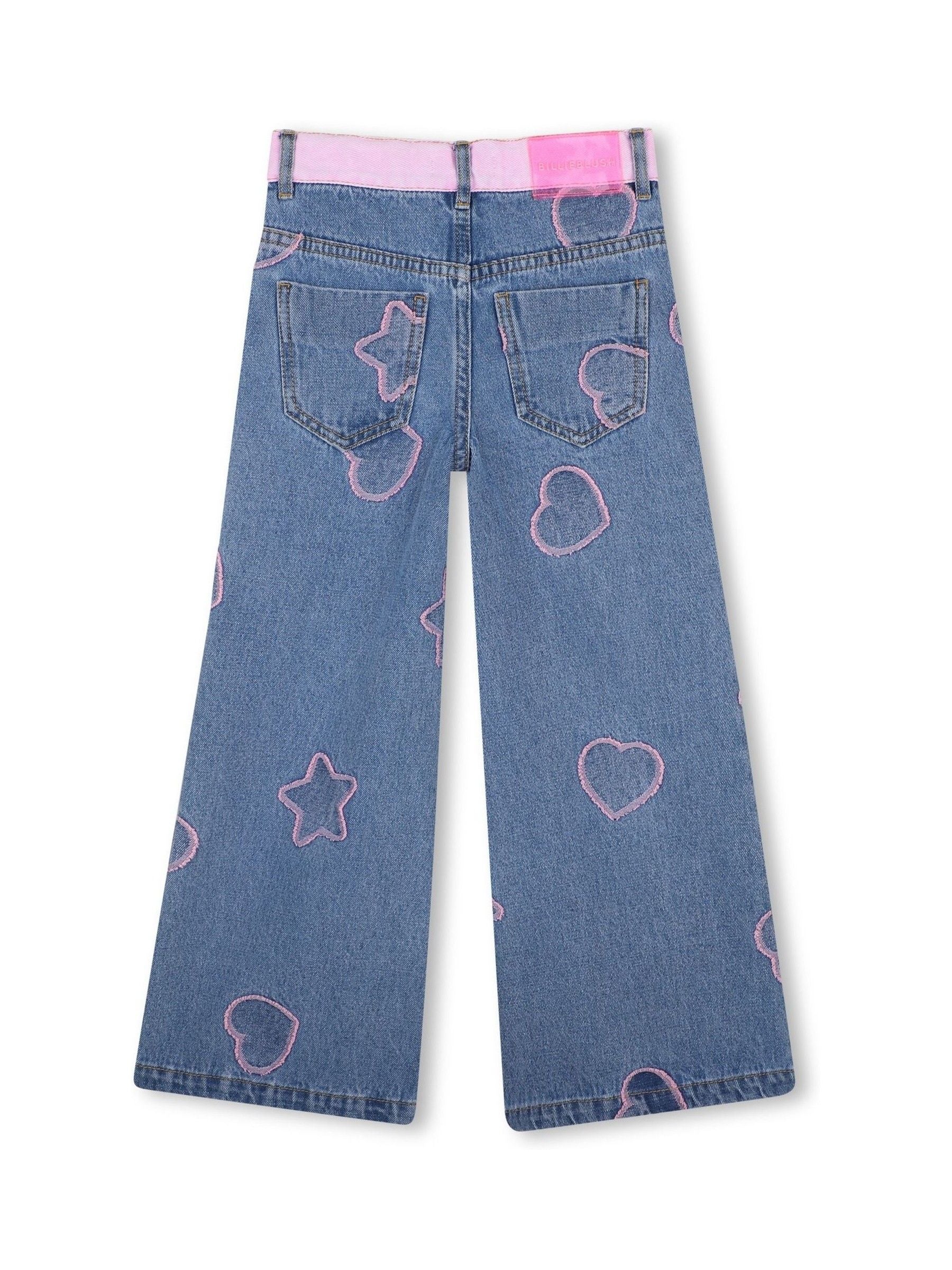 Dsiney Kidz - Billieblush Blue Two-Tone Jacquard Denim Jeans image 2