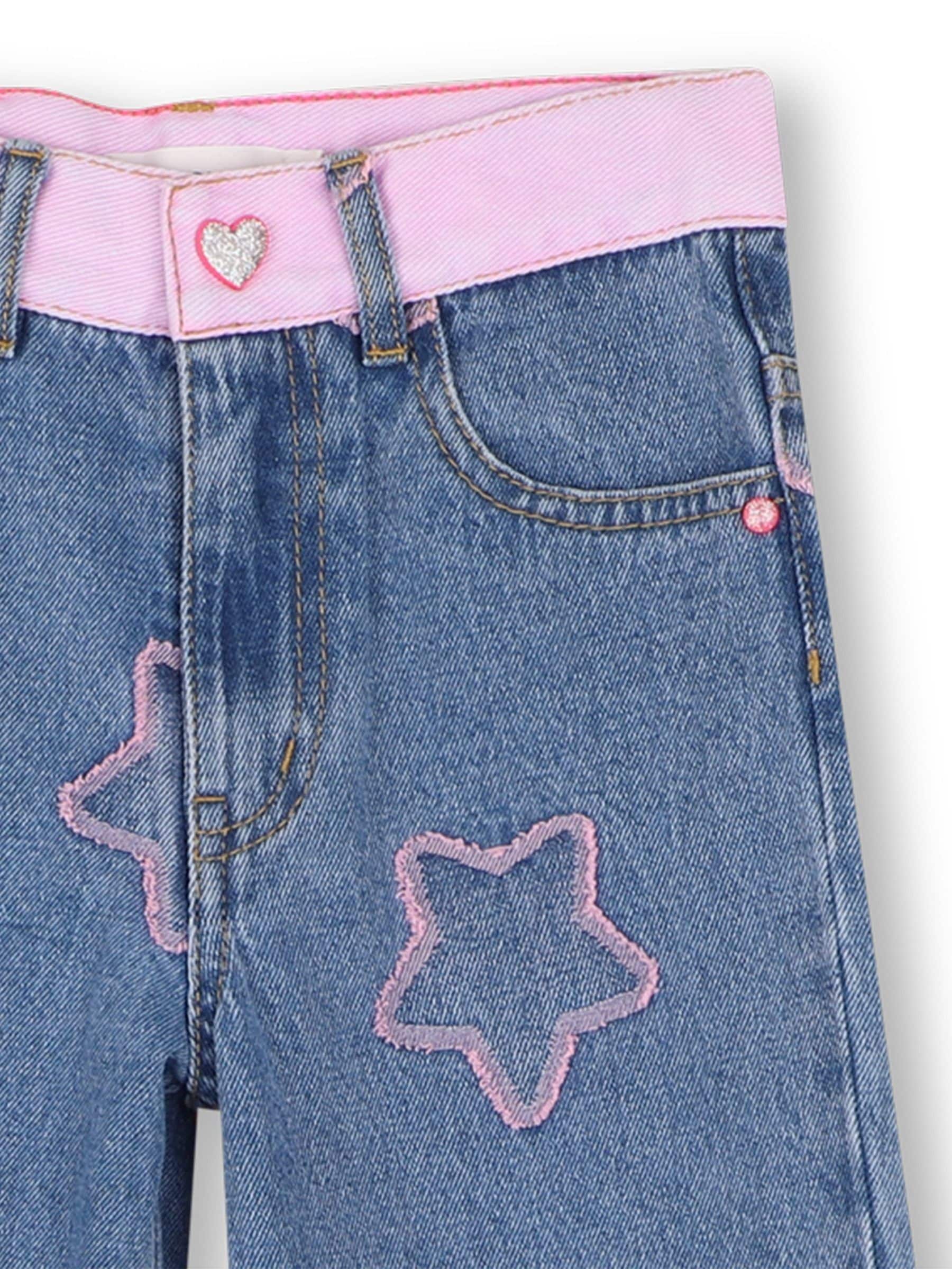 Dsiney Kidz - Billieblush Blue Two-Tone Jacquard Denim Jeans image 3