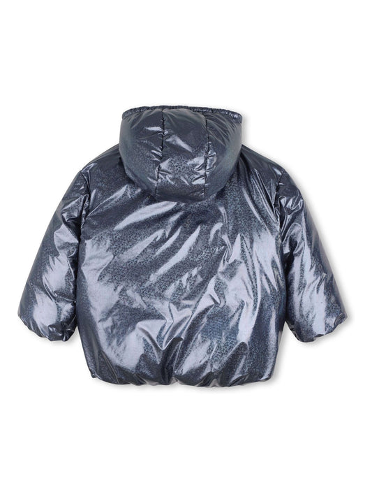 Dsiney Kidz - Billieblush Blue Hooded Puffer Jacket image 2