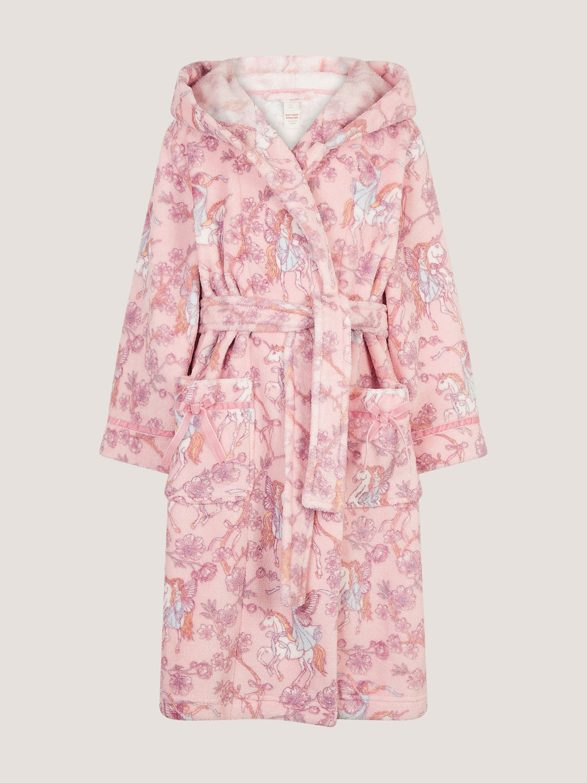 Dsiney Kidz - Monsoon Pink Fairy Unicorn Print Dressing Gown image 1