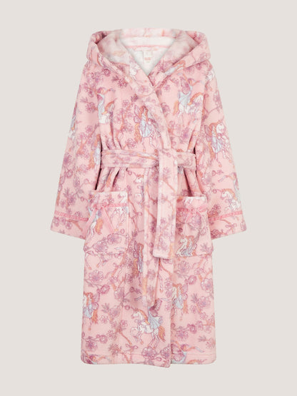 Dsiney Kidz - Monsoon Pink Fairy Unicorn Print Dressing Gown image 1