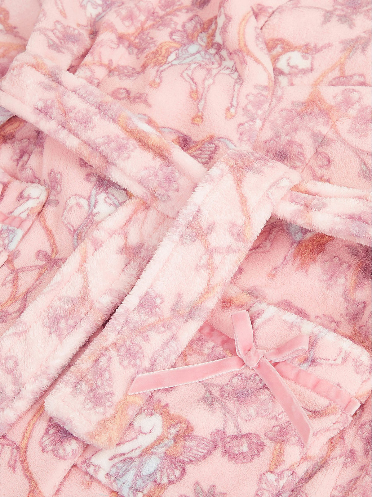 Dsiney Kidz - Monsoon Pink Fairy Unicorn Print Dressing Gown image 3