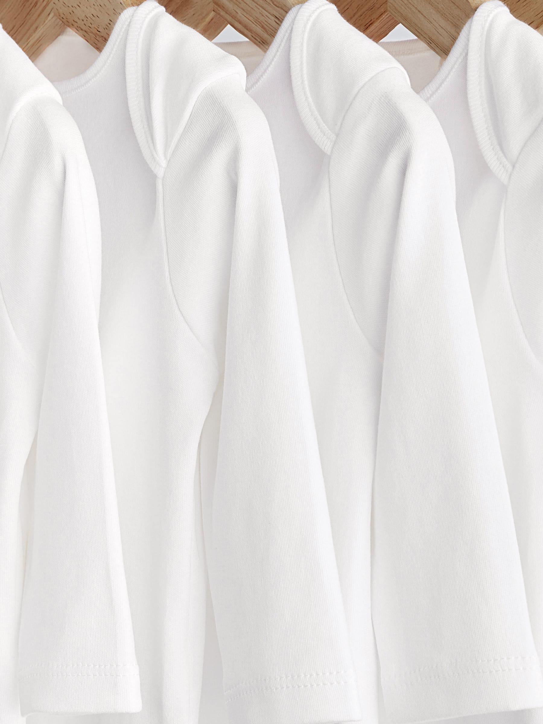 White 7 Pack Essential Baby Long Sleeve Bodysuits image 4