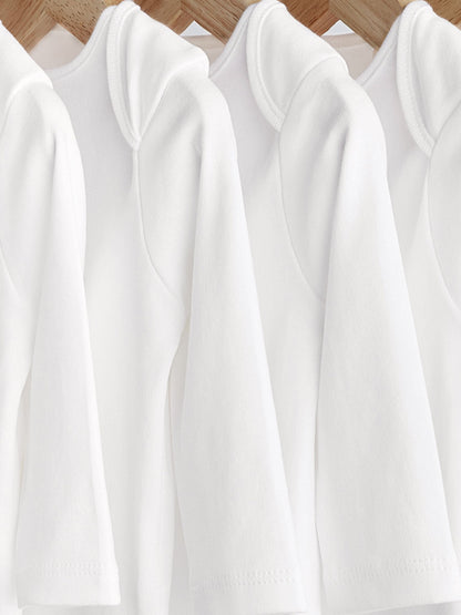 White 7 Pack Essential Baby Long Sleeve Bodysuits image 4
