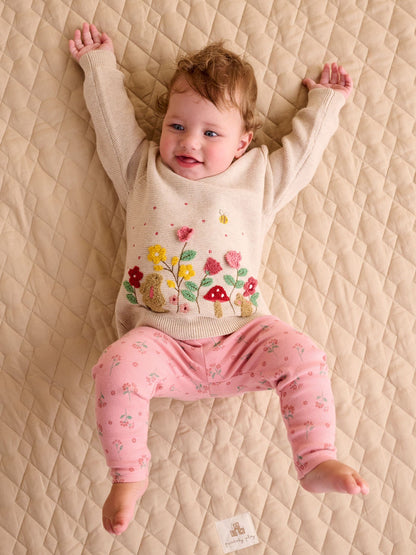 Purebaby Natural Woodland Floral Knit Jumper - image 1