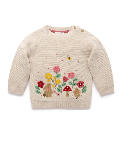 Purebaby Natural Woodland Floral Knit Jumper - image 4